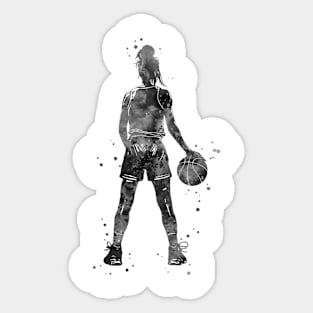 Girl Basketball Player With Ball Sticker